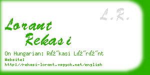 lorant rekasi business card